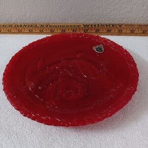 Red Decorative Plate
